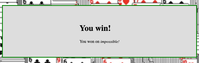 Impossible game won