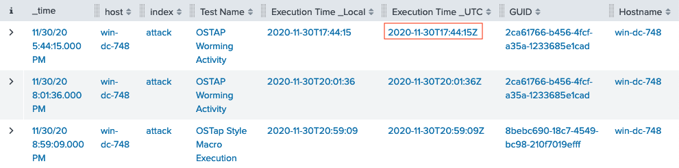 Question 4 Splunk results