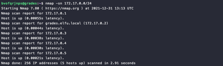 Nmap ping scan